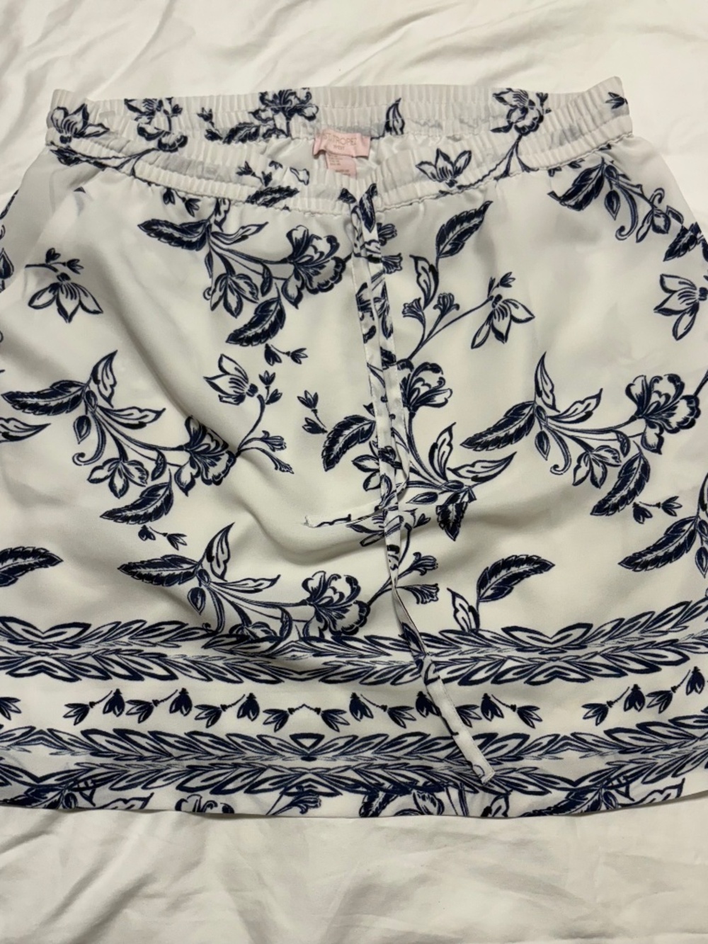 2001 Vintage Y2K St Tropez West Floral Midi Skirt - Blue & White - Size M (NWOT)